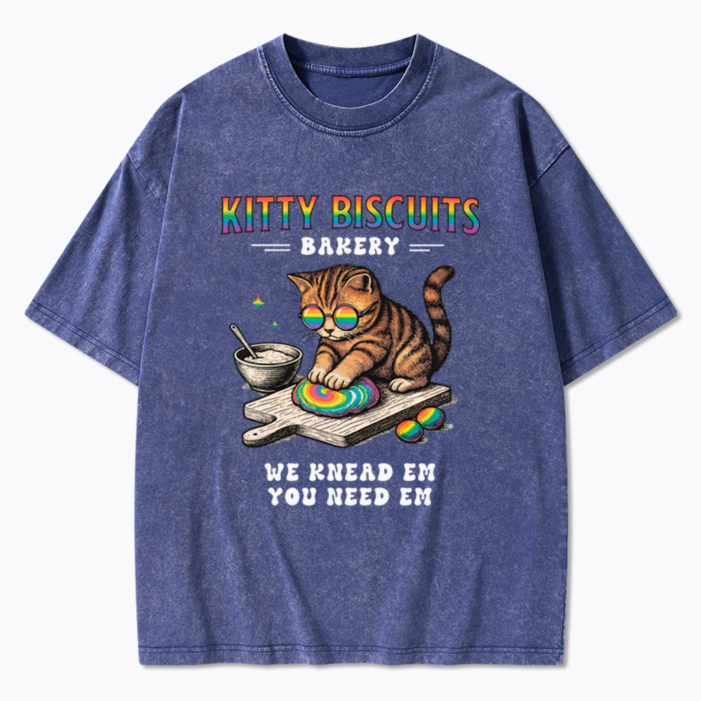 Pride Cat Kitty Bakery Washed T-Shirt