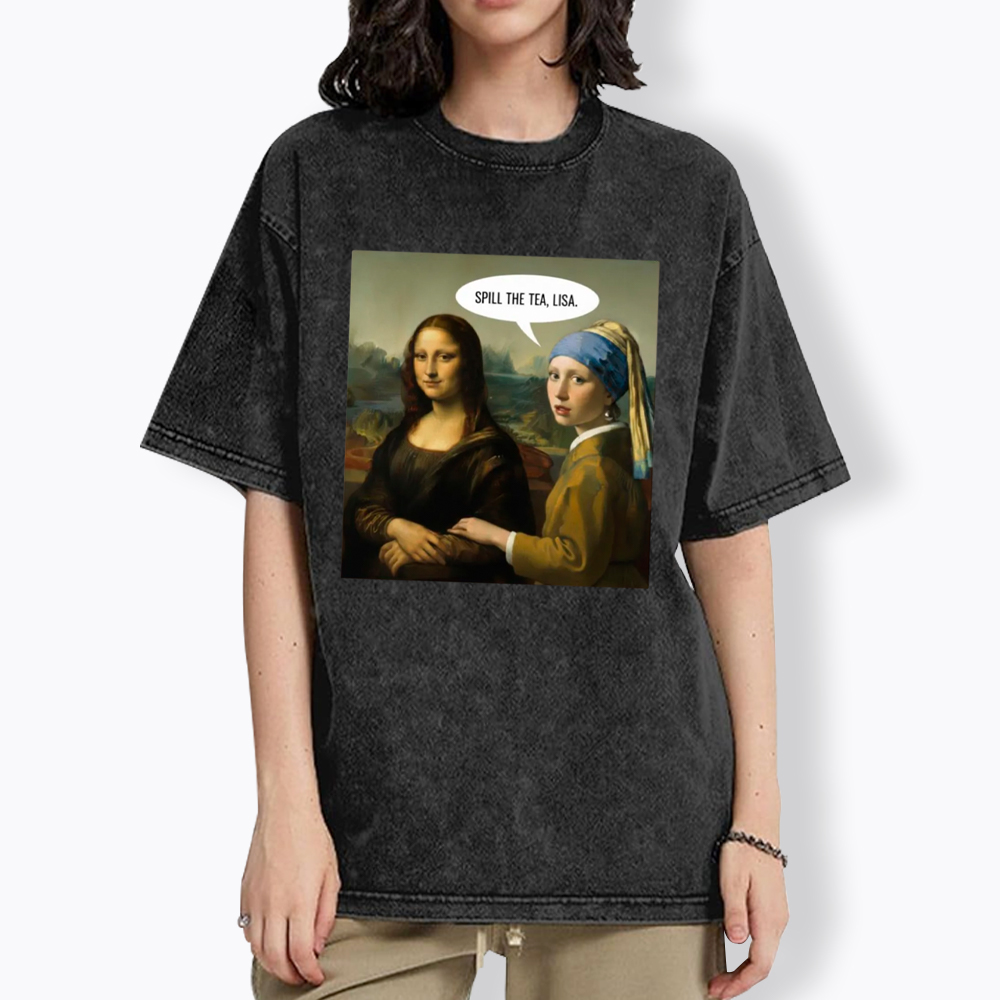 Subtle Lesbian Pride Art History Washed T-Shirt