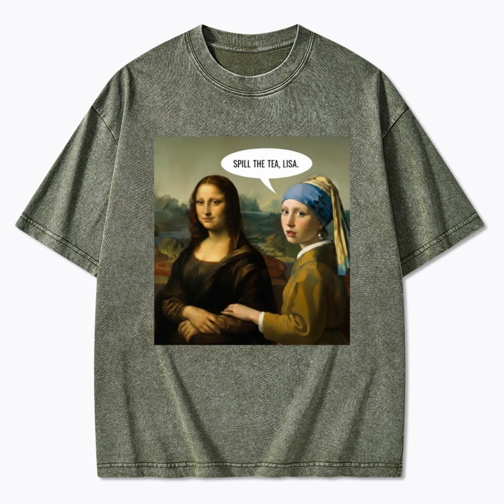 Subtle Lesbian Pride Art History Washed T-Shirt