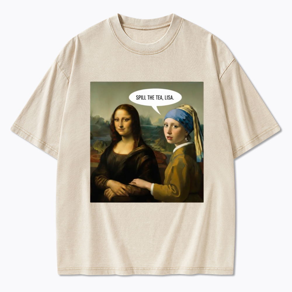 Subtle Lesbian Pride Art History Washed T-Shirt