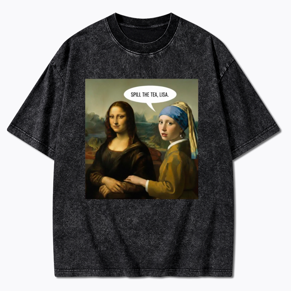 Subtle Lesbian Pride Art History Washed T-Shirt