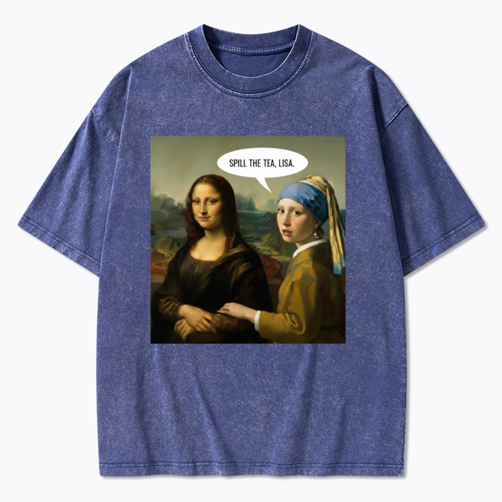 Subtle Lesbian Pride Art History Washed T-Shirt