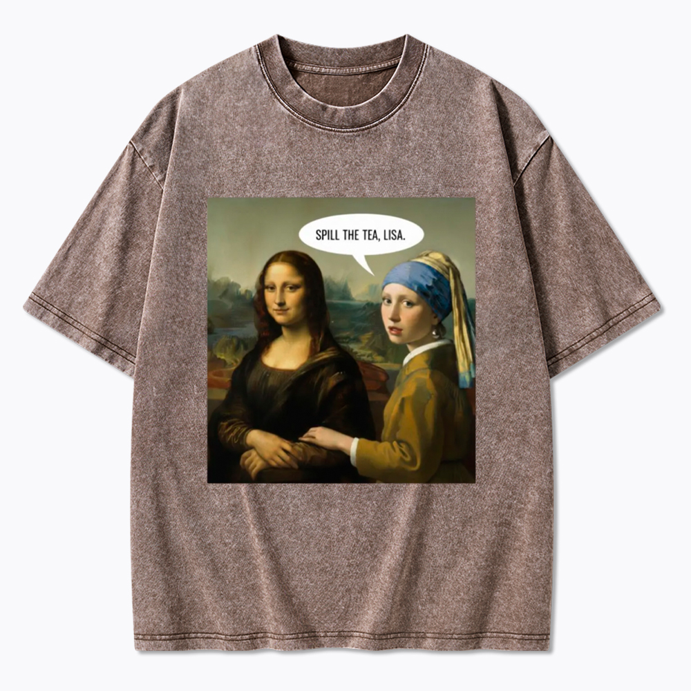 Subtle Lesbian Pride Art History Washed T-Shirt