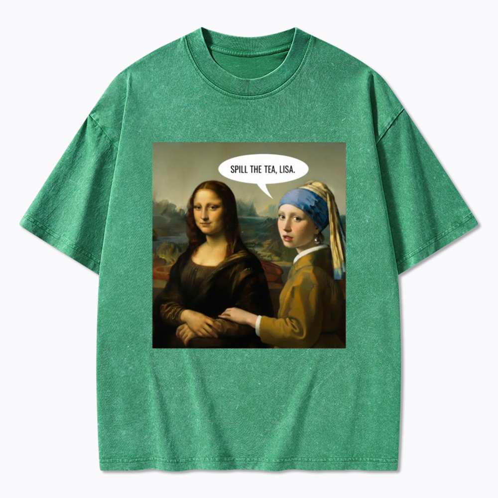 Subtle Lesbian Pride Art History Washed T-Shirt