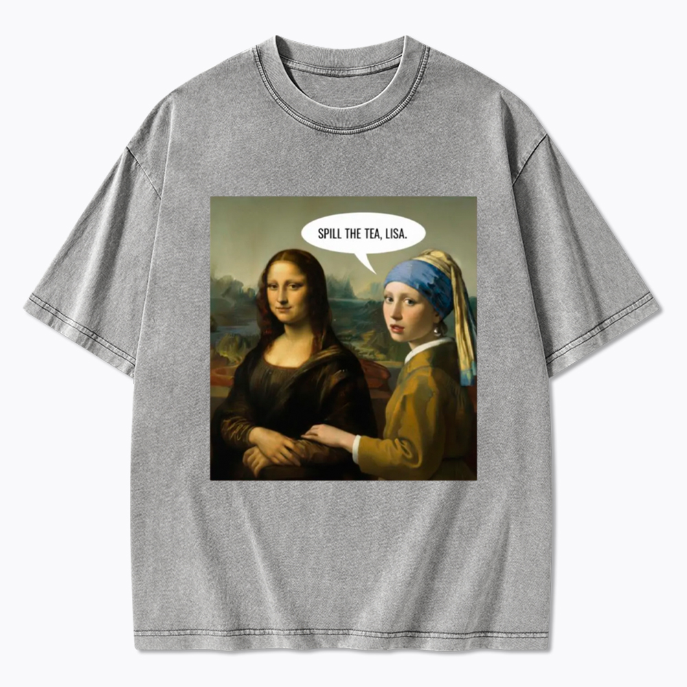 Subtle Lesbian Pride Art History Washed T-Shirt