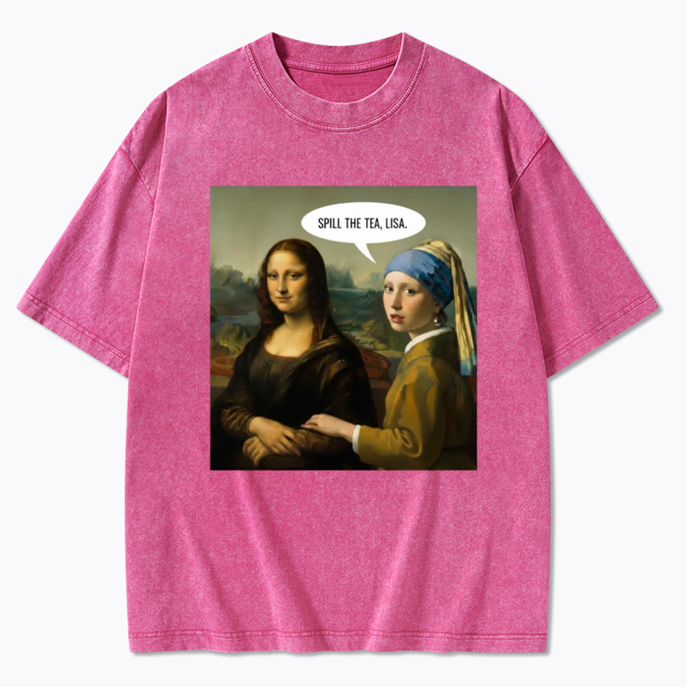 Subtle Lesbian Pride Art History Washed T-Shirt