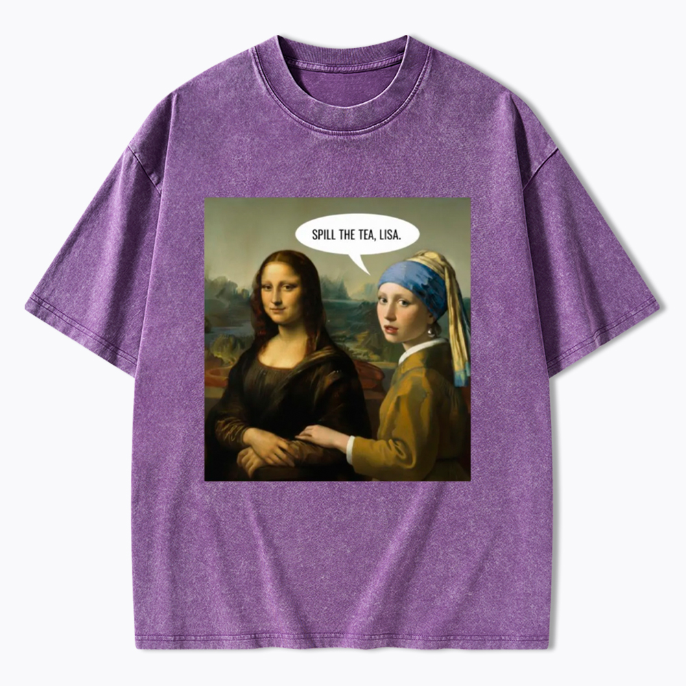 Subtle Lesbian Pride Art History Washed T-Shirt