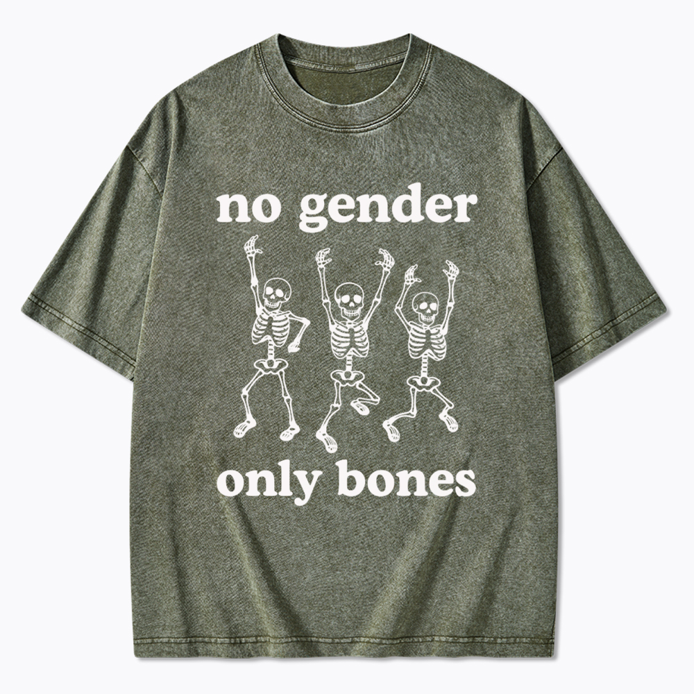 No Gender Only Bones Washed T-Shirt