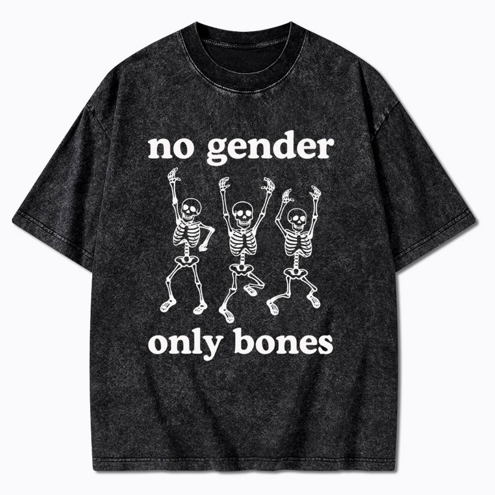 No Gender Only Bones Washed T-Shirt