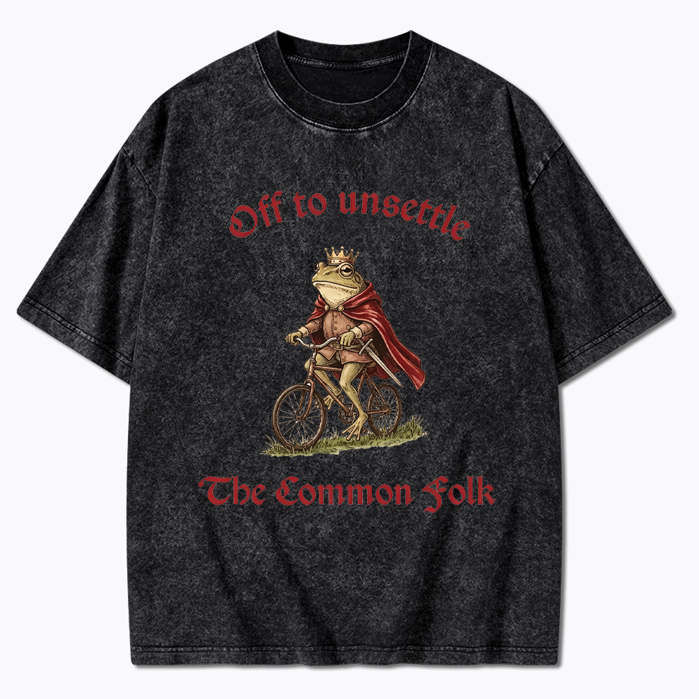 Off to Unsettle the Common Folk Washed T-Shirt