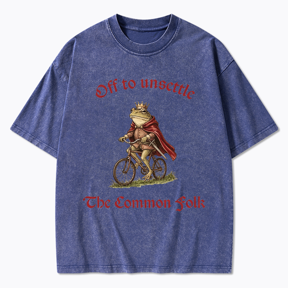 Off to Unsettle the Common Folk Washed T-Shirt