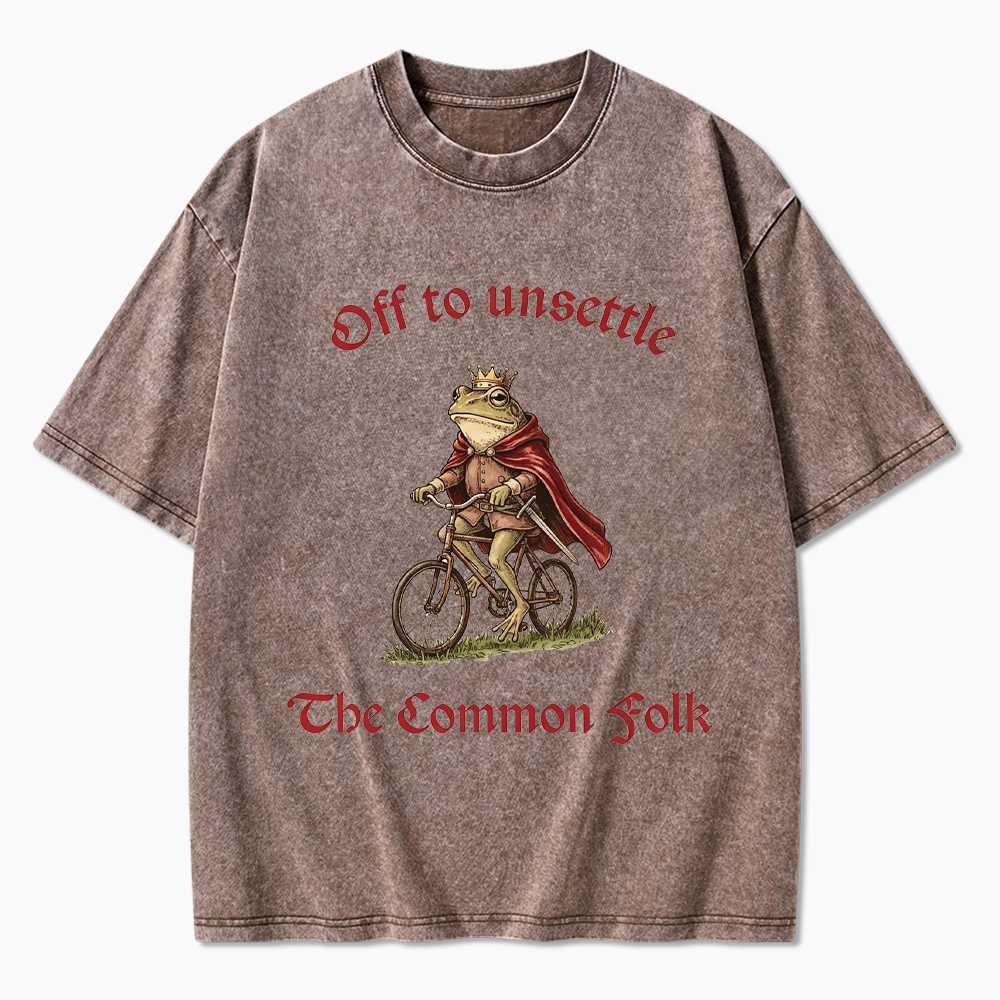 Off to Unsettle the Common Folk Washed T-Shirt