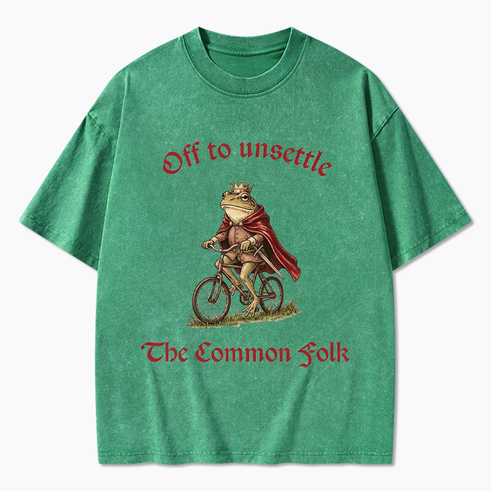 Off to Unsettle the Common Folk Washed T-Shirt