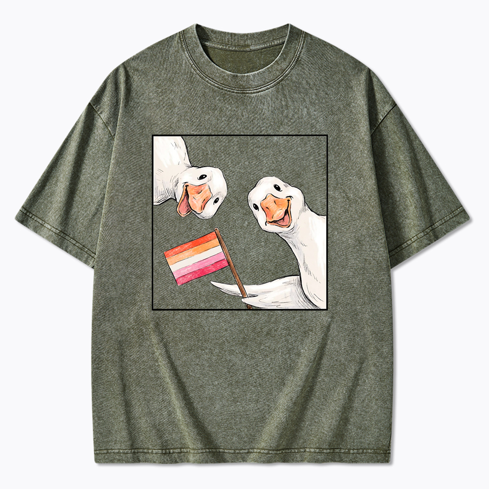 Silly Goose Couple Washed T-Shirt