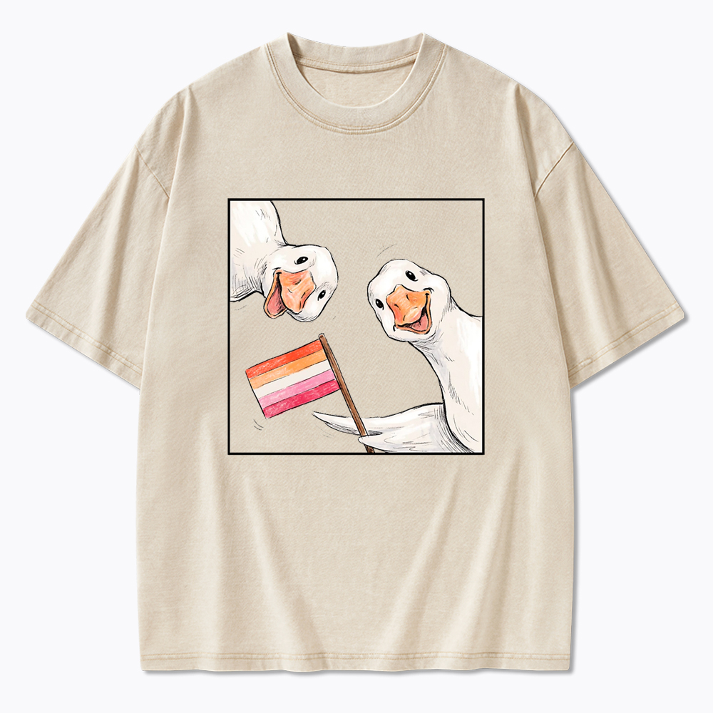 Silly Goose Couple Washed T-Shirt