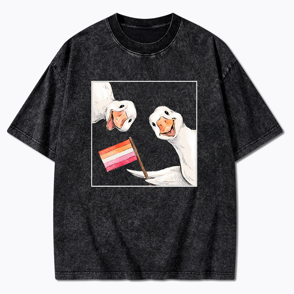 Silly Goose Couple Washed T-Shirt