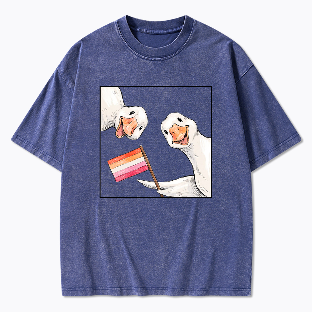 Silly Goose Couple Washed T-Shirt