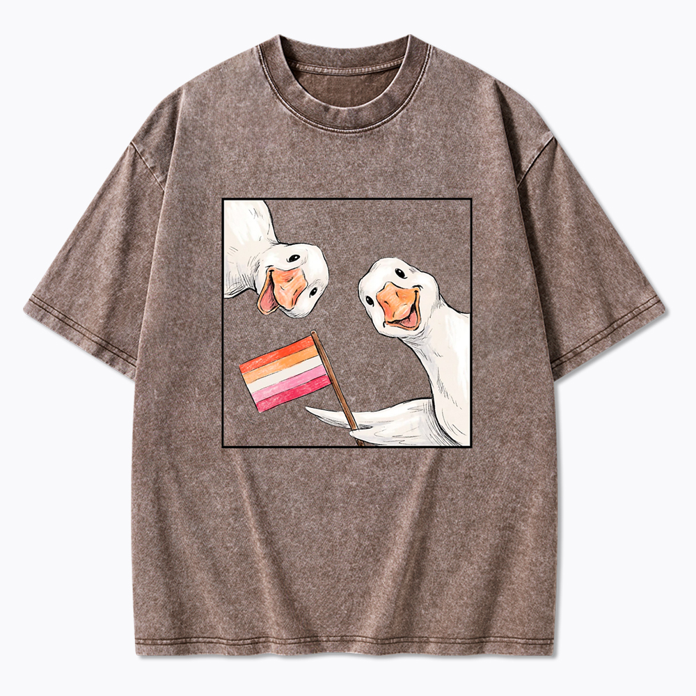 Silly Goose Couple Washed T-Shirt