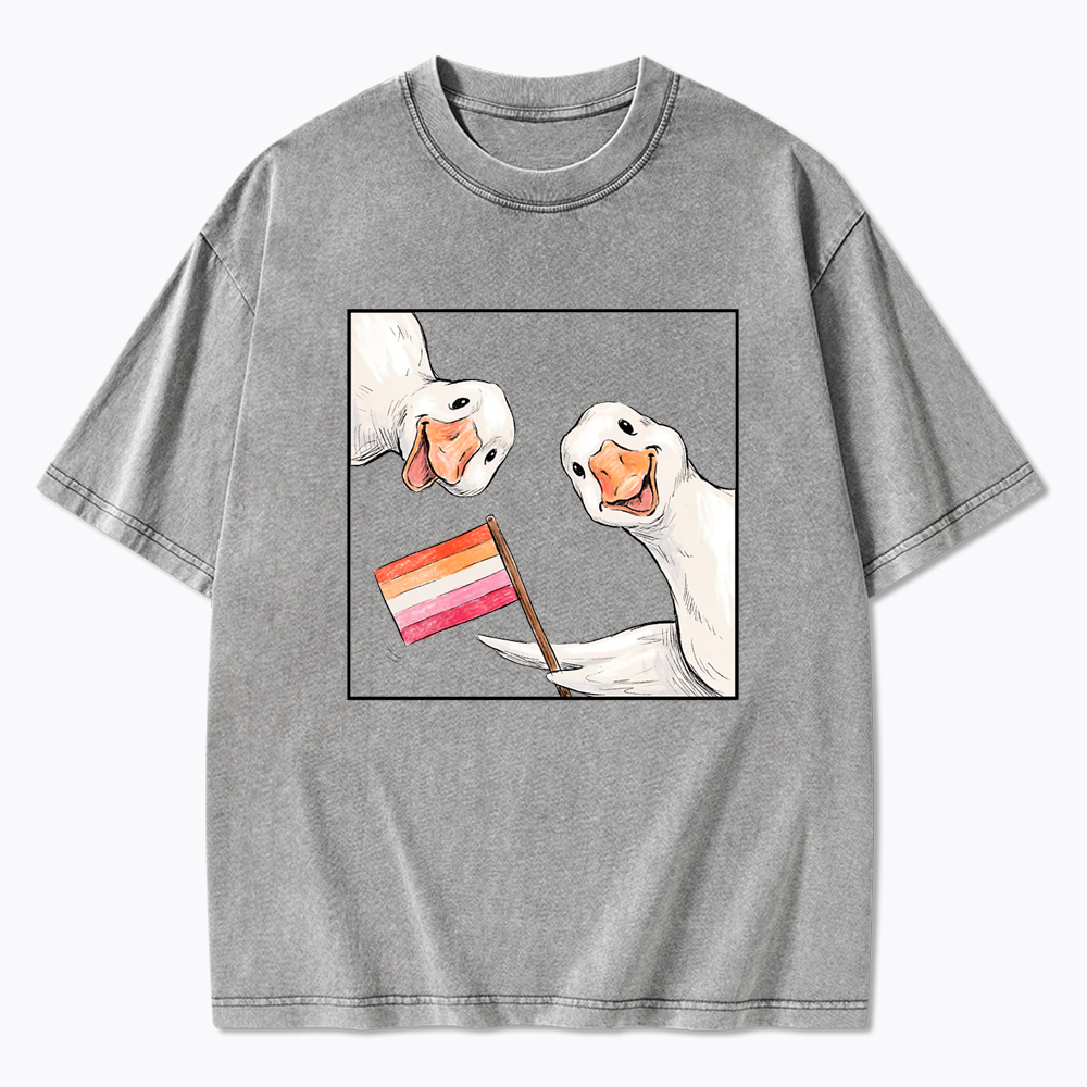 Silly Goose Couple Washed T-Shirt