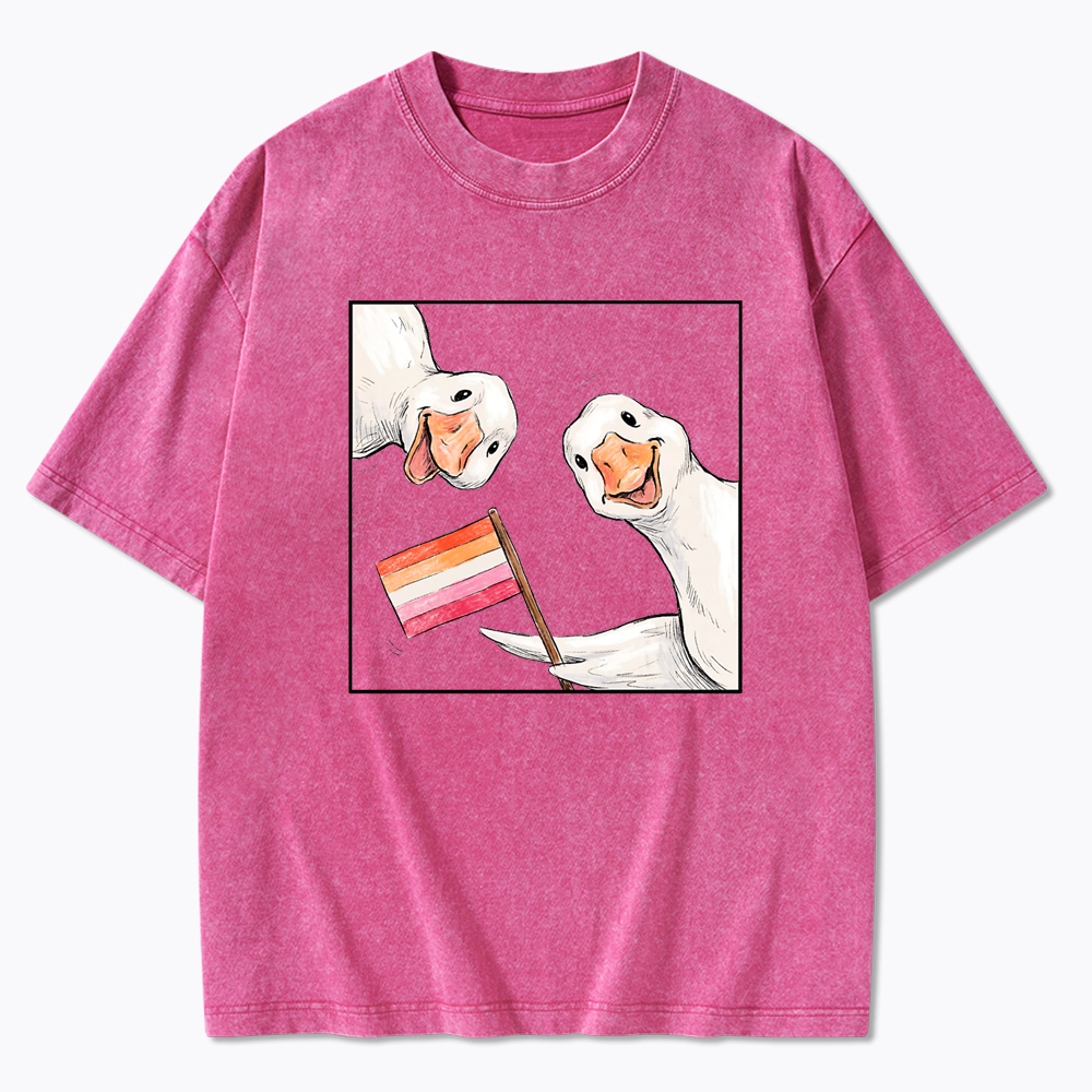 Silly Goose Couple Washed T-Shirt