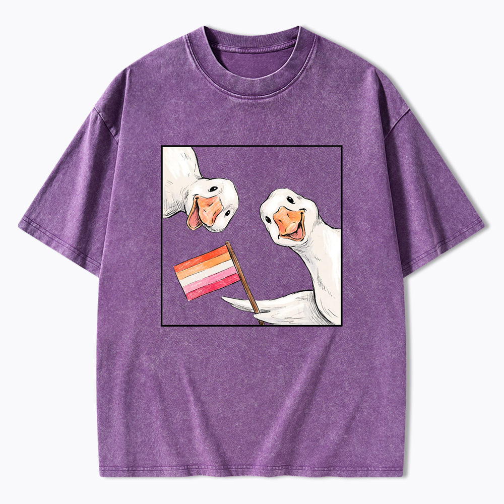 Silly Goose Couple Washed T-Shirt