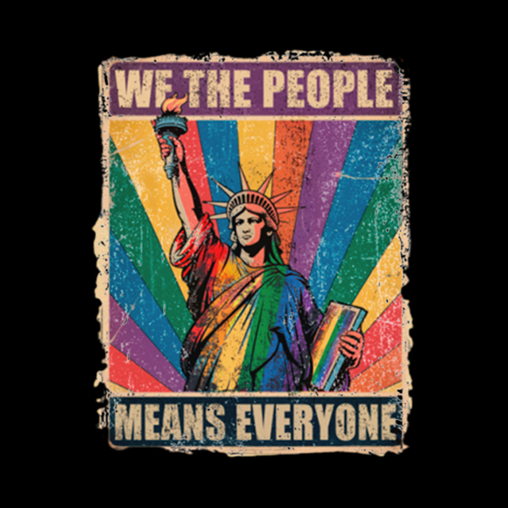 We the People Means Everyone LGBT Pride Washed T-Shirt