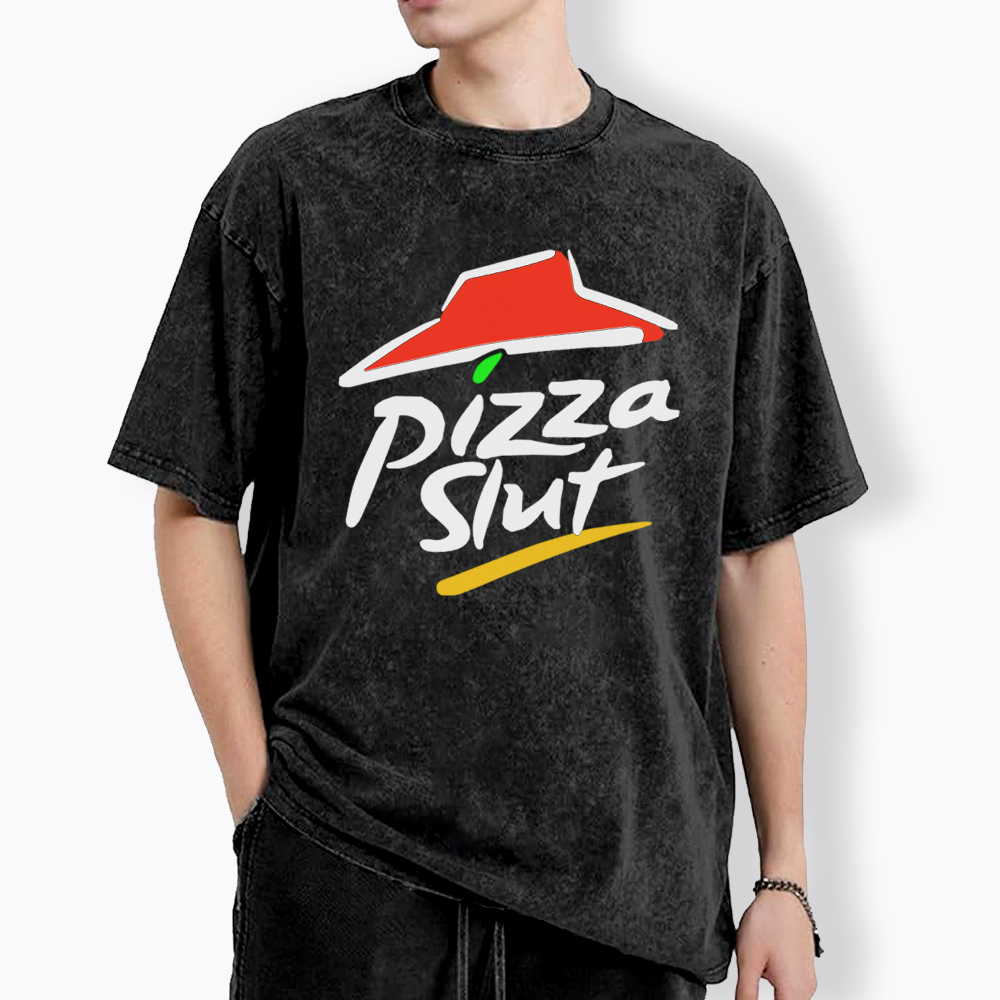Pizza slut Washed T-Shirt
