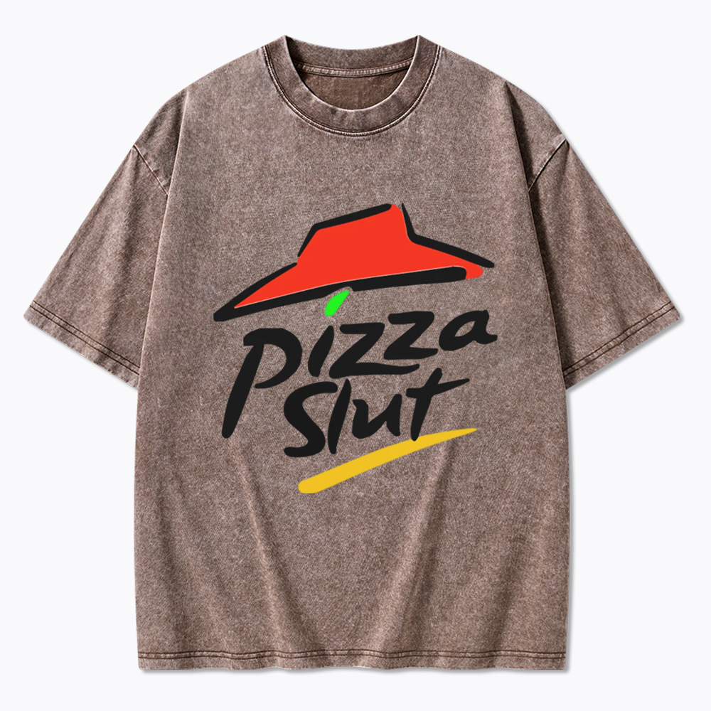 Pizza slut Washed T-Shirt