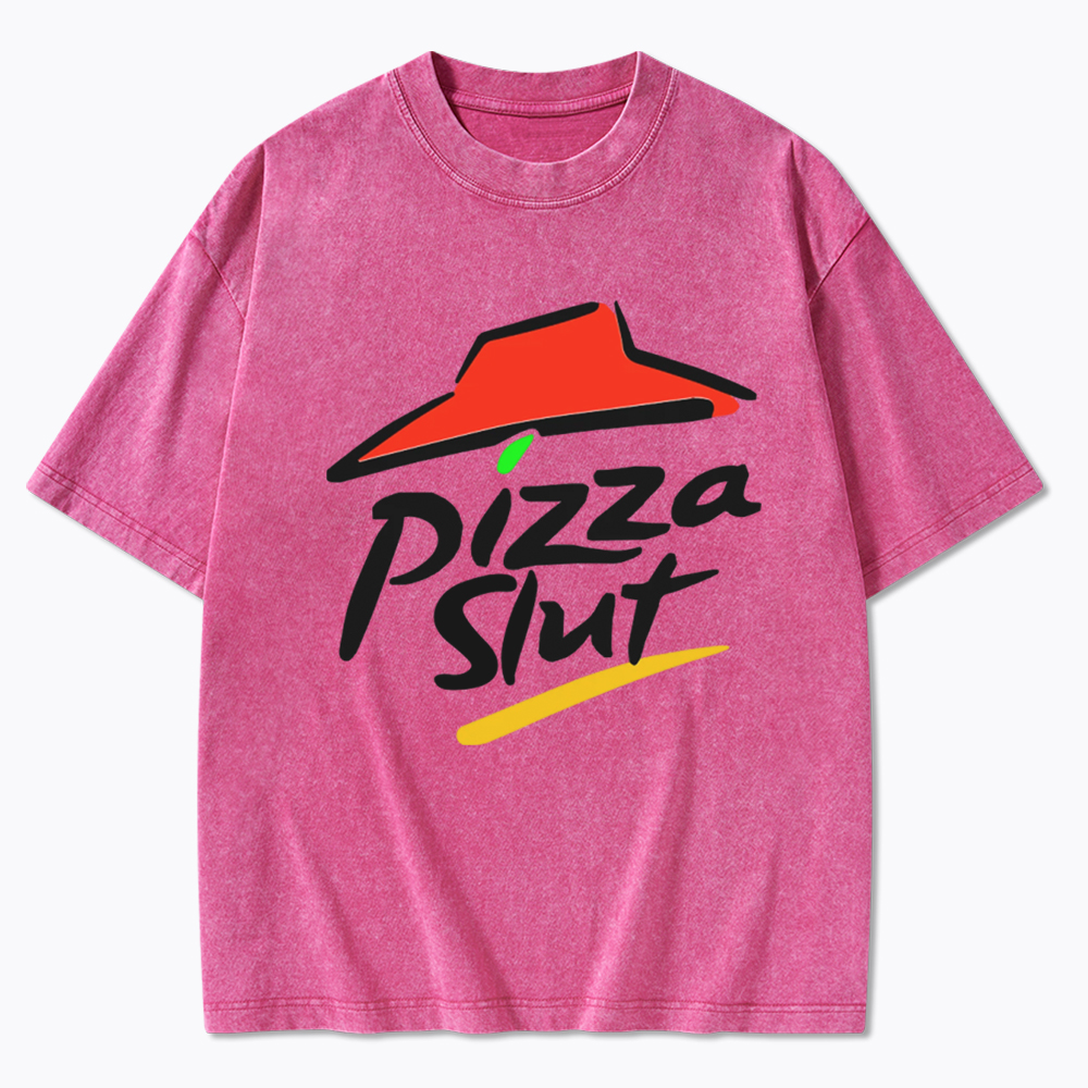 Pizza slut Washed T-Shirt