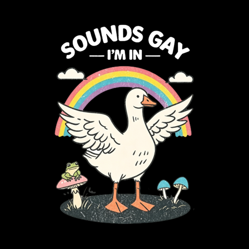 Silly Goose Sounds Gay I'm In Rainbow V-Neck Classic T-Shirt