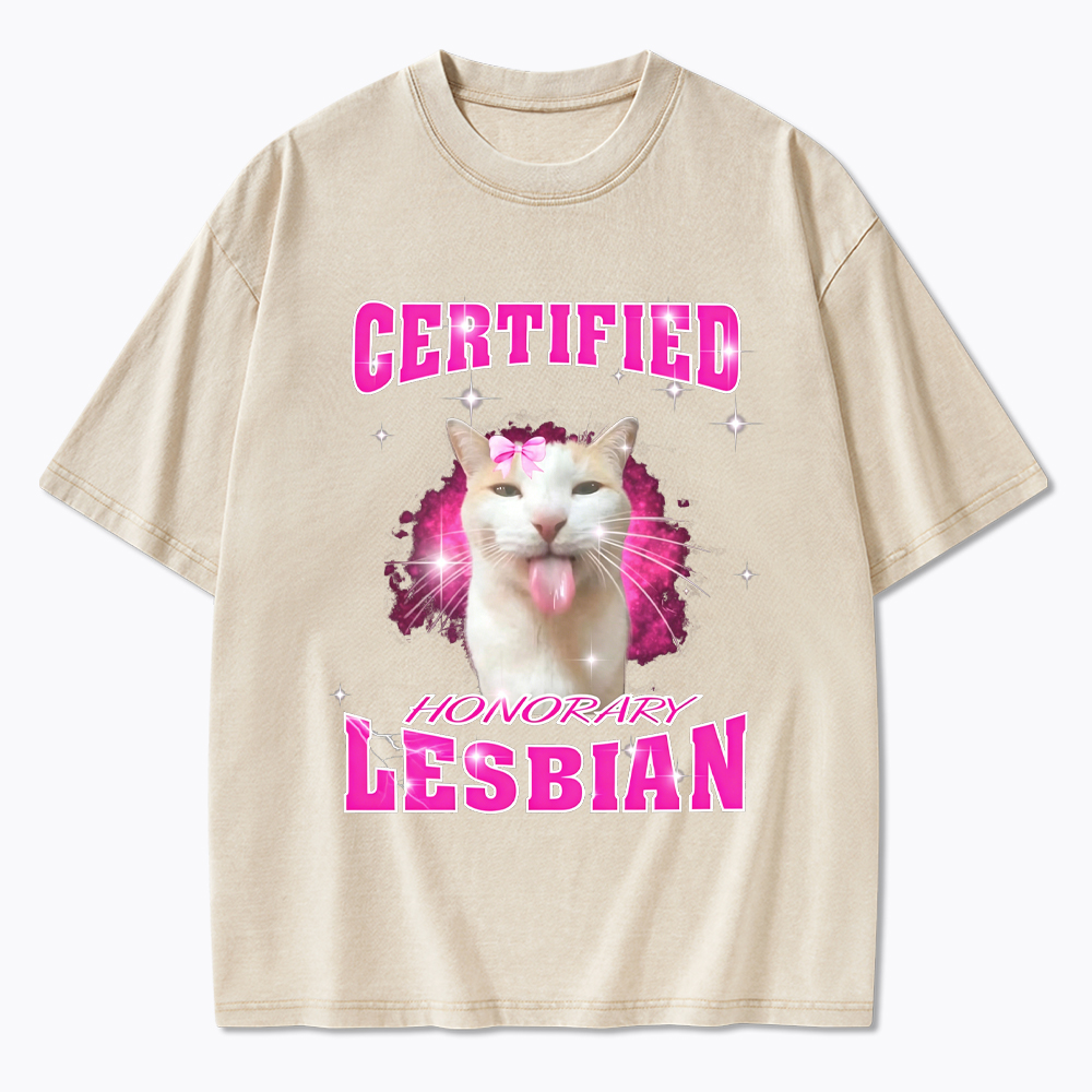 Certified Honorary Lesbian Washed T-Shirt