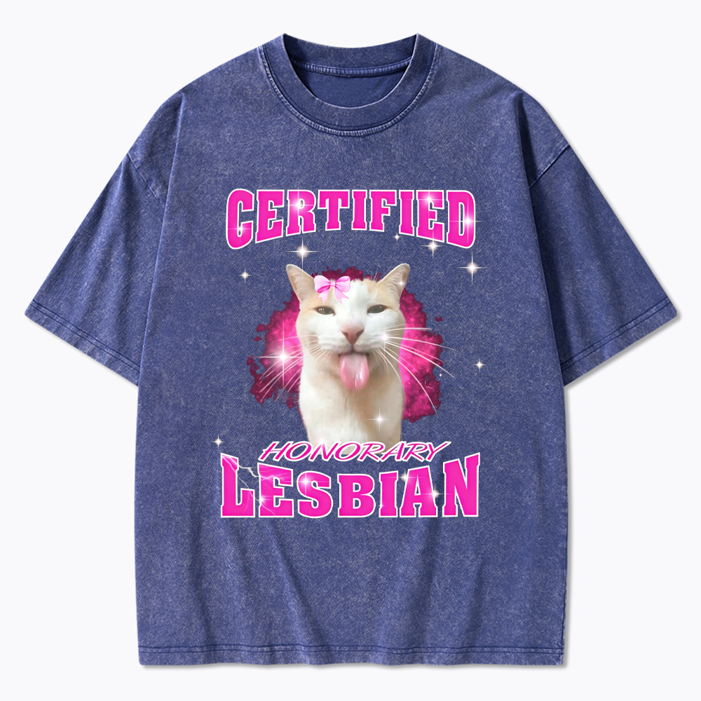 Certified Honorary Lesbian Washed T-Shirt