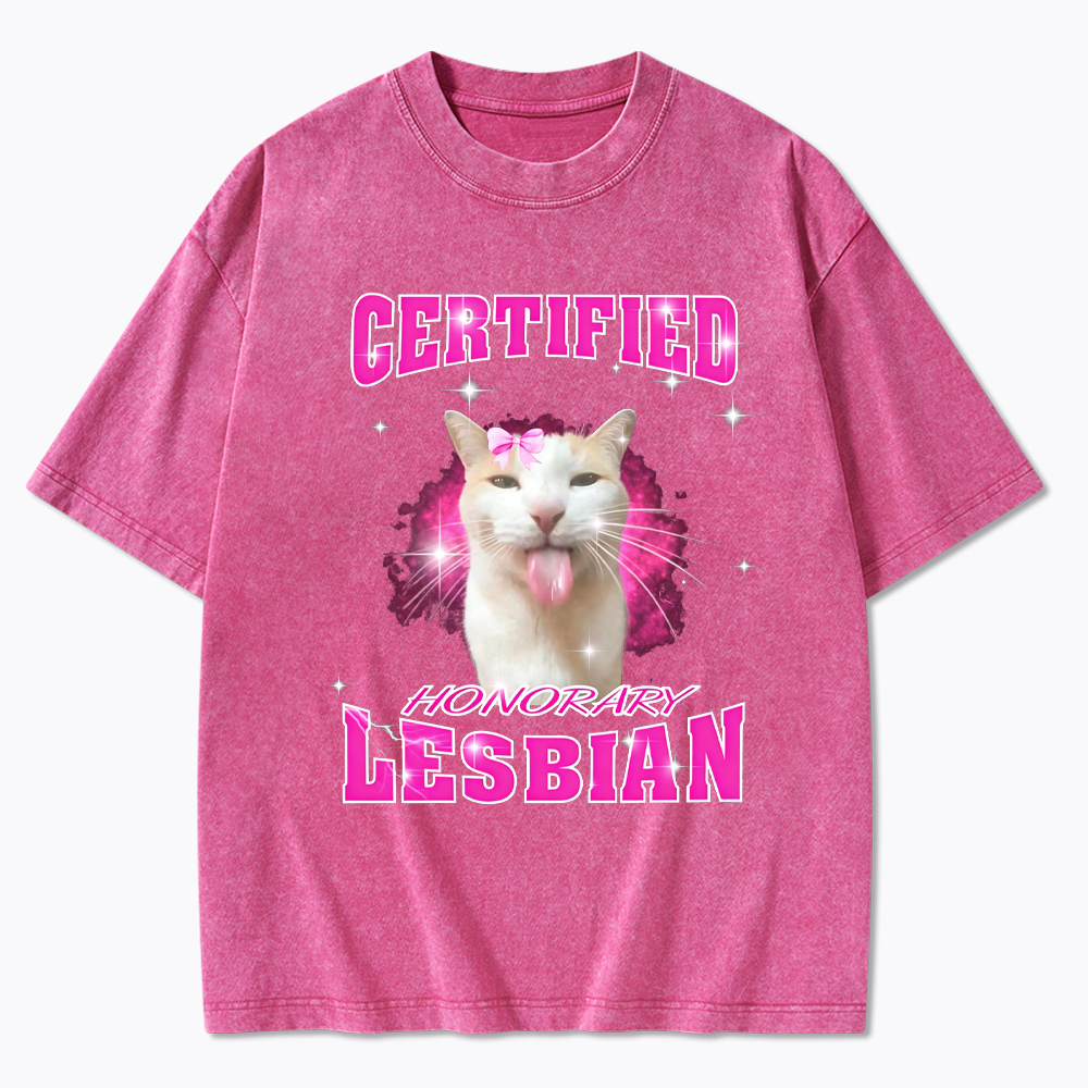 Certified Honorary Lesbian Washed T-Shirt