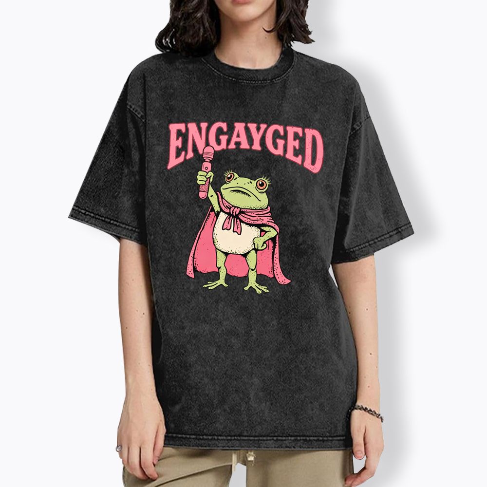 Engaged Gay Washed T-Shirt