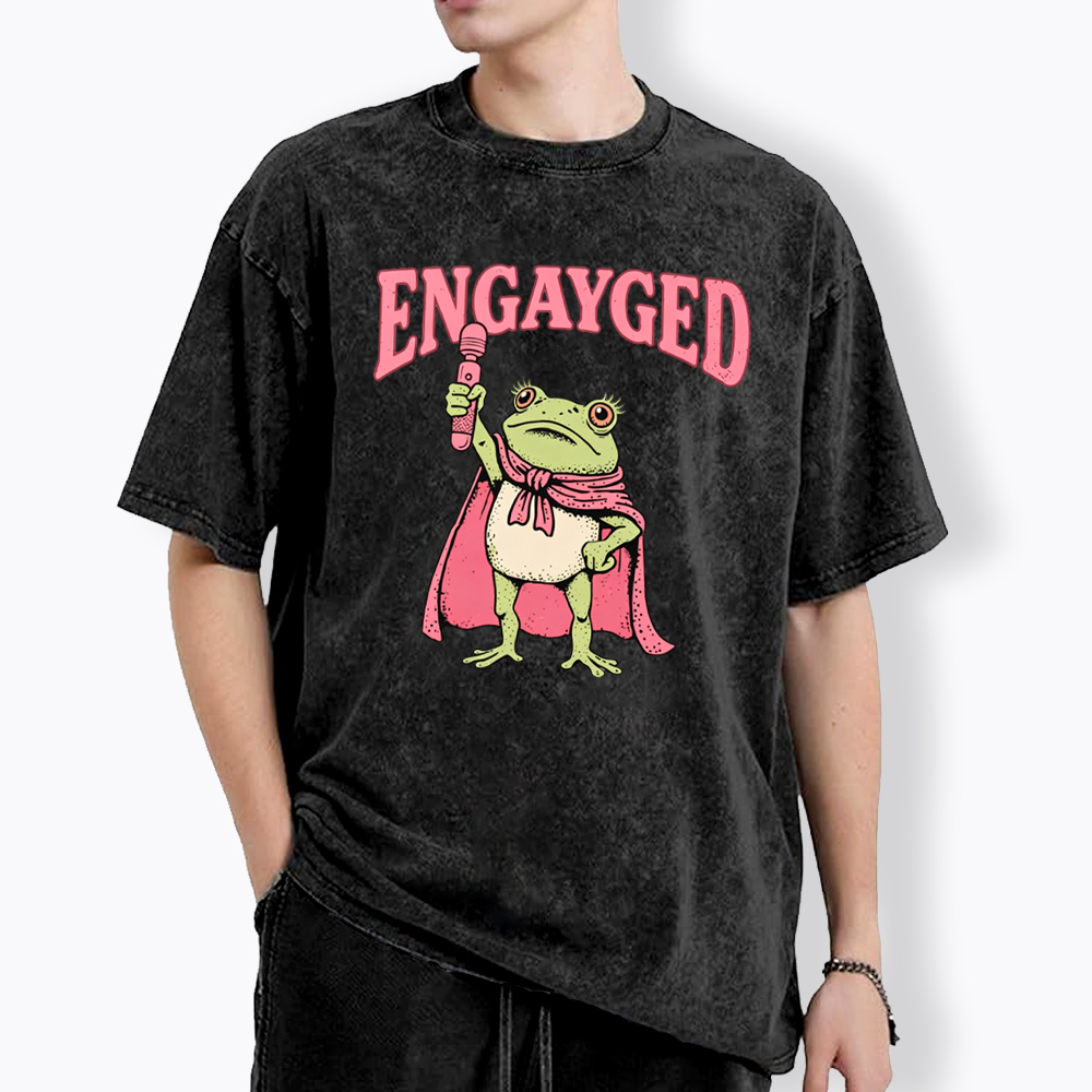 Engaged Gay Washed T-Shirt