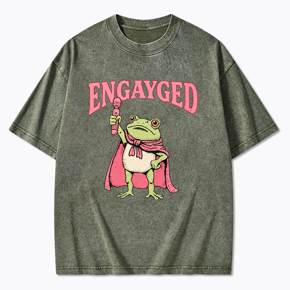 Engaged Gay Washed T-Shirt