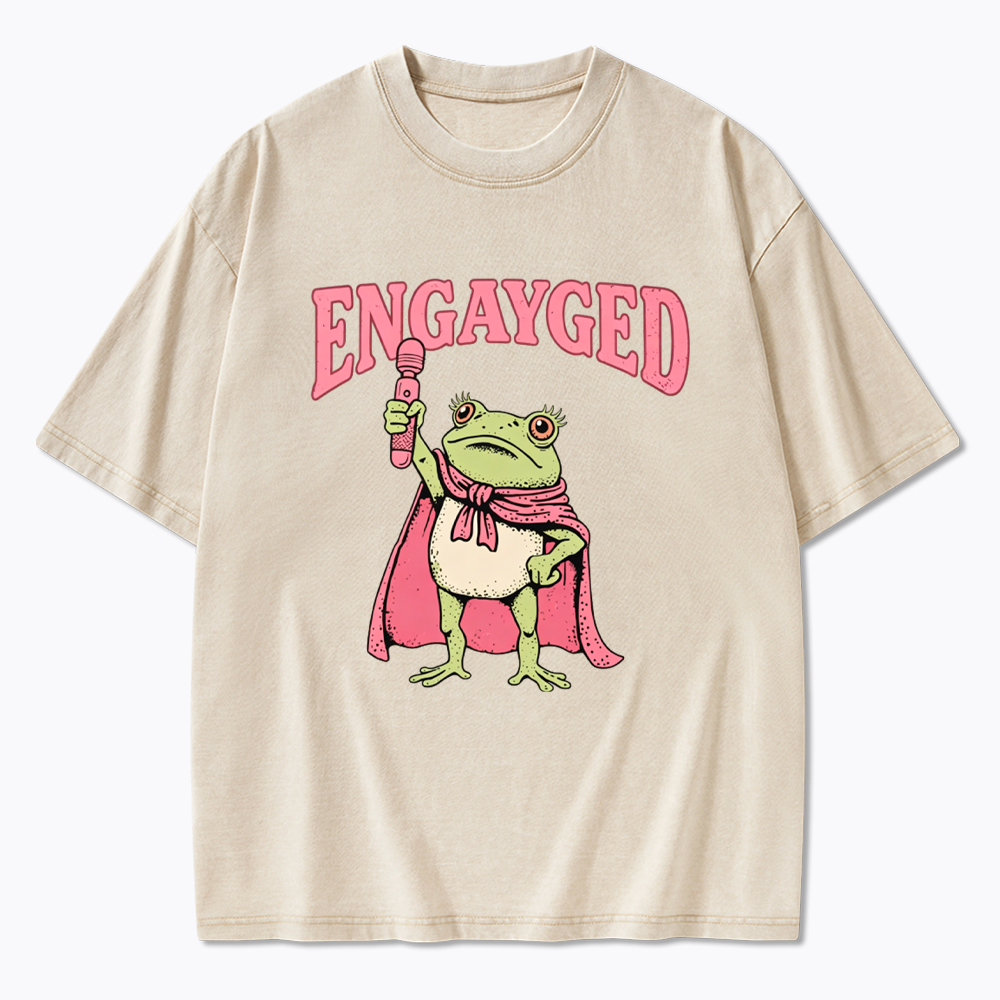 Engaged Gay Washed T-Shirt