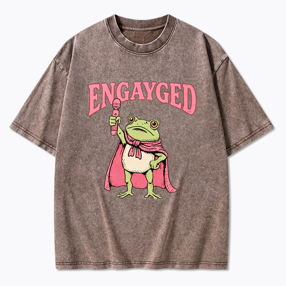 Engaged Gay Washed T-Shirt