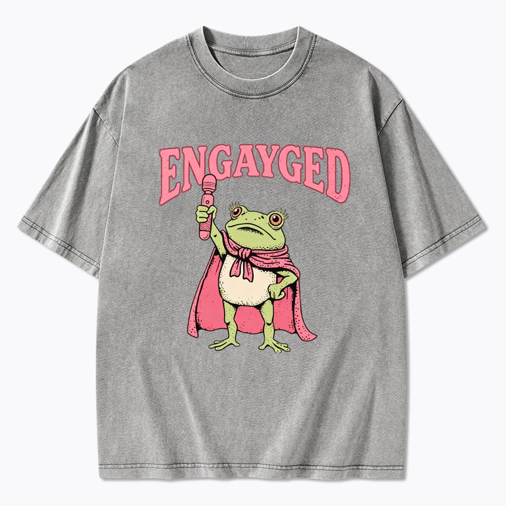 Engaged Gay Washed T-Shirt