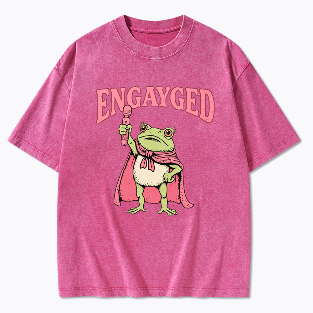 Engaged Gay Washed T-Shirt