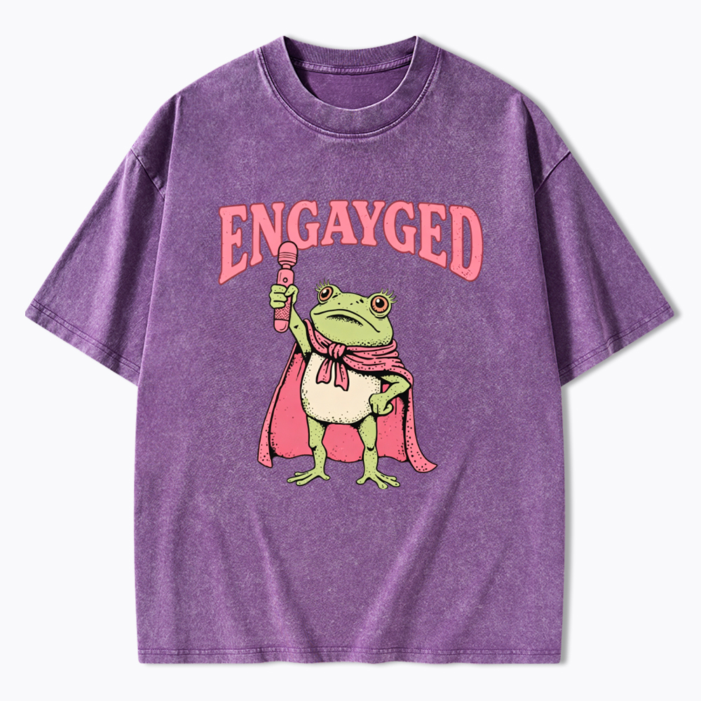 Engaged Gay Washed T-Shirt