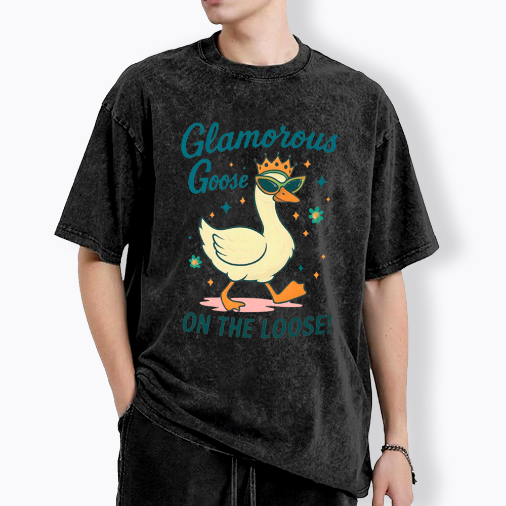 Glamorous Goose On The Loose Washed T-Shirt