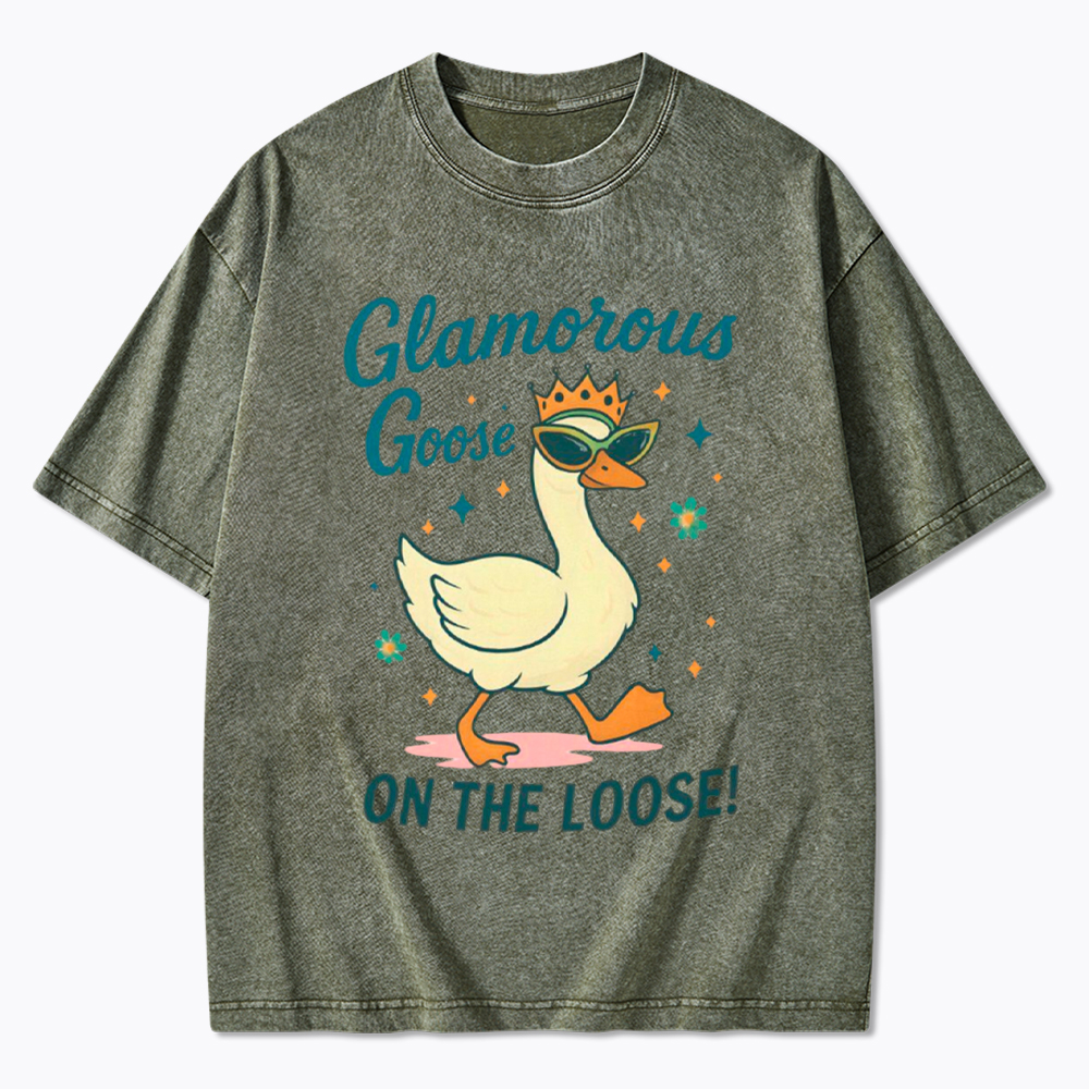 Glamorous Goose On The Loose Washed T-Shirt