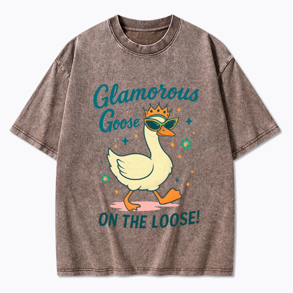 Glamorous Goose On The Loose Washed T-Shirt