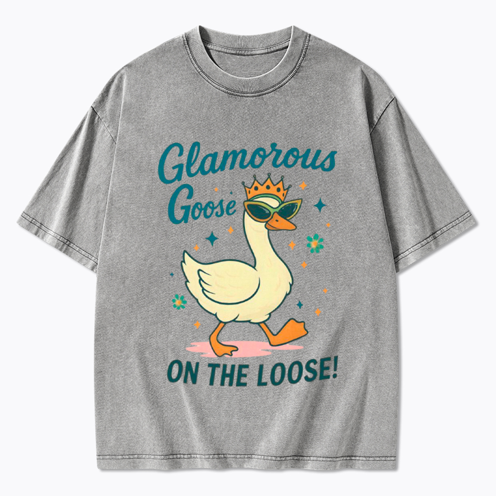 Glamorous Goose On The Loose Washed T-Shirt