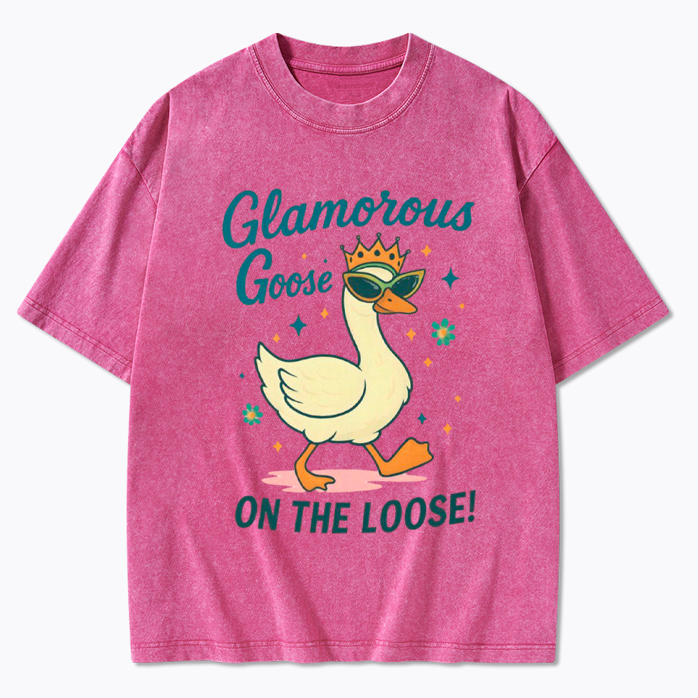Glamorous Goose On The Loose Washed T-Shirt