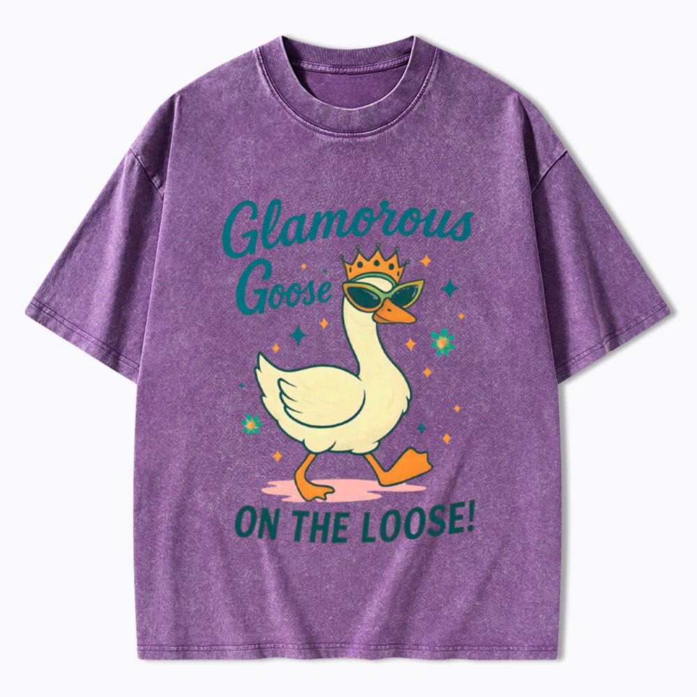 Glamorous Goose On The Loose Washed T-Shirt