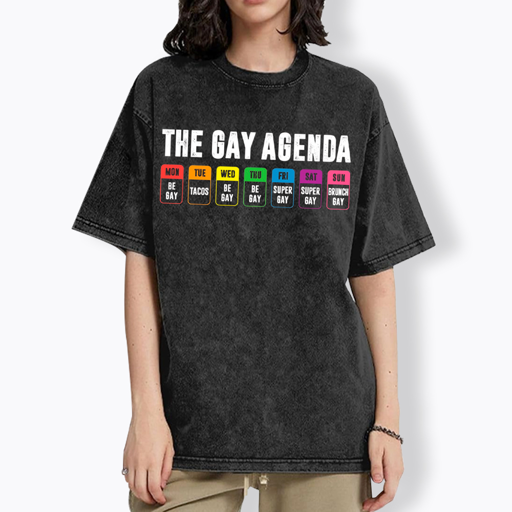 The Gay Agenda Washed T-Shirt