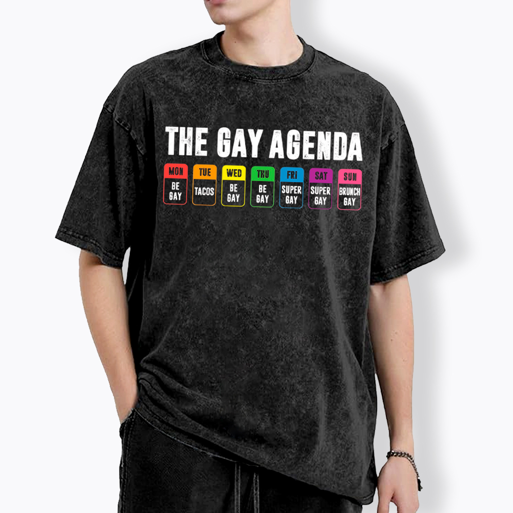 The Gay Agenda Washed T-Shirt