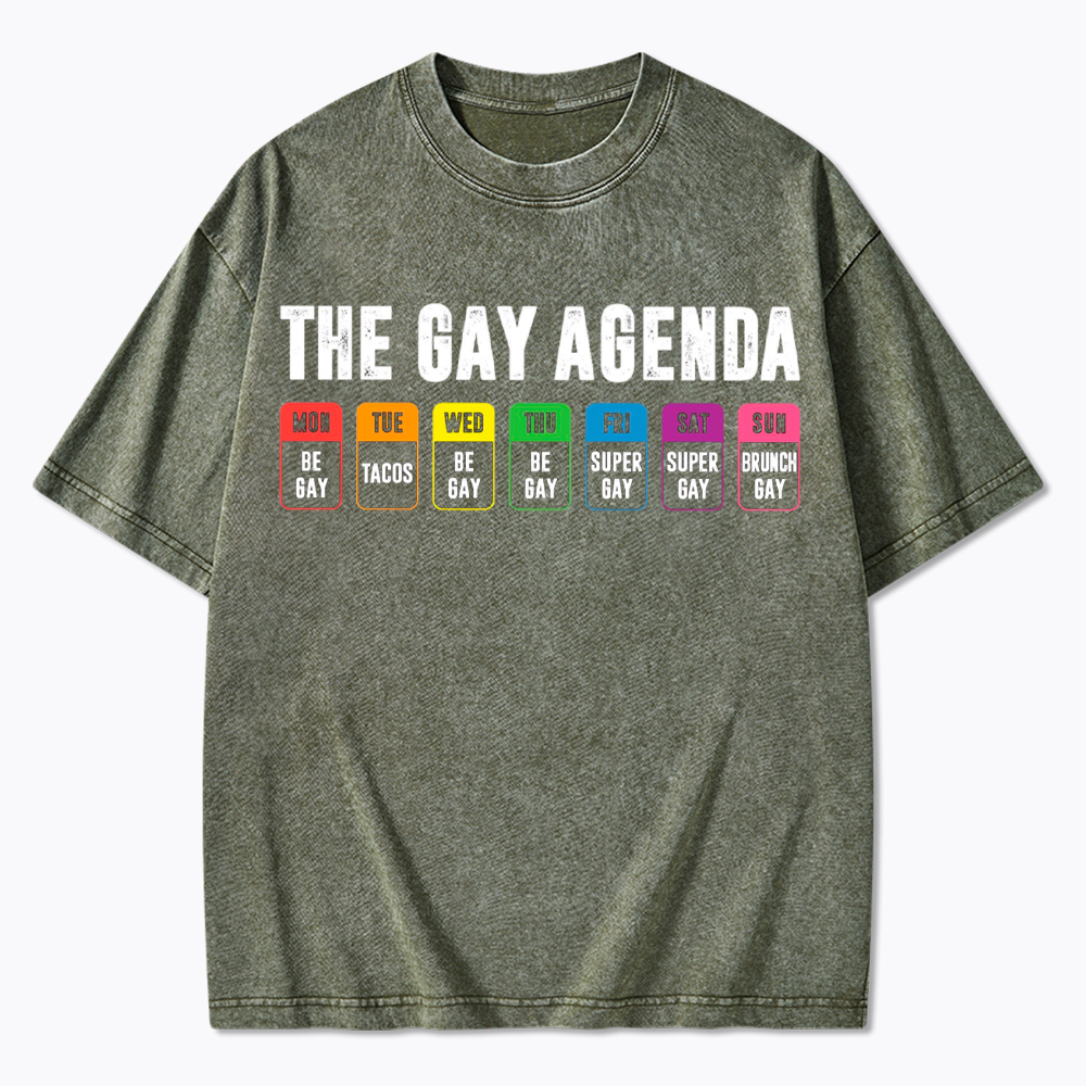 The Gay Agenda Washed T-Shirt